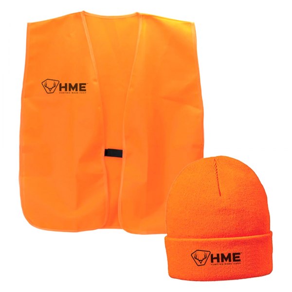 HME® - One Size Orange Vest and Beanie Combo