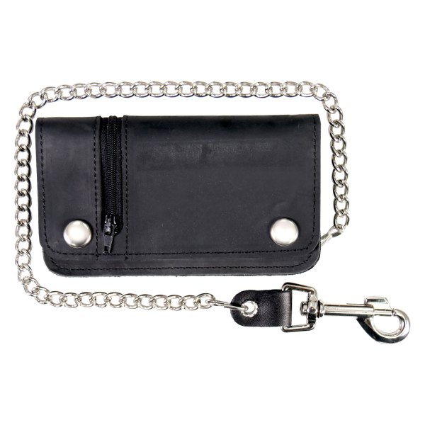 Hot Leathers® - Naked Leather Wallet with Change Pocket and Chain