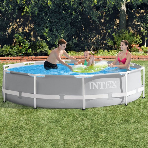 Intex® - Prism Frame™ 10'Dia x 30"H Gray Frame Pool Set