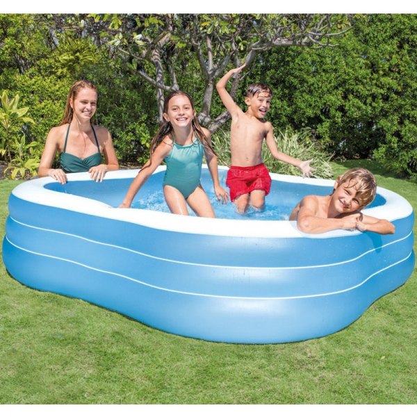 Intex® - Swim Center™ 90"L x 90"W x 22"H Blue Kids Pool