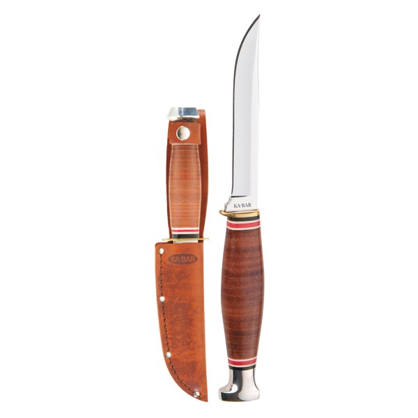 Ka-Bar® - Little Finn 3.625" Straight Back Fixed Knife with Sheath