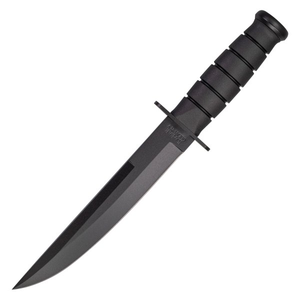 Ka-Bar® - 8" Black Straight Back Fixed Knife with Sheath