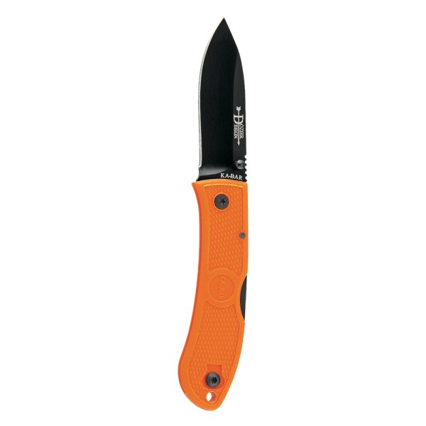 Ka-Bar® - Dozier 3" Drop Point Orange Handle Folding Knife