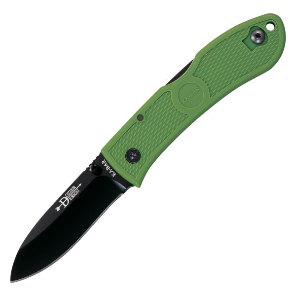 Ka-Bar® - Dozier 3" Drop Point Green Handle Folding Knife
