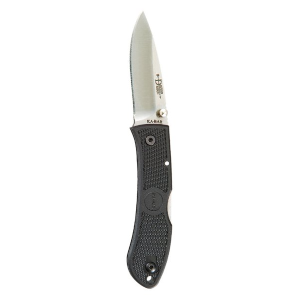 Ka-Bar® - Mini Dozier 2.25" Silver/Black Drop Point Folding Knife