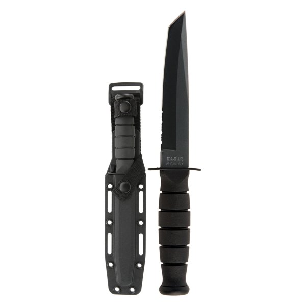 Ka-Bar® - Short 5.25" Tanto Serrated Fixed Knife with Sheath