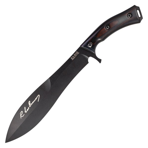 Ka-Bar® - Gunny 9.75" Black Spear Point Fixed Knife with Sheath