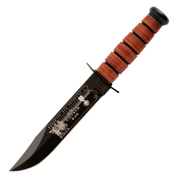 Ka-Bar® - Vietnam USMC 7" Black Bowie Knife with Sheath