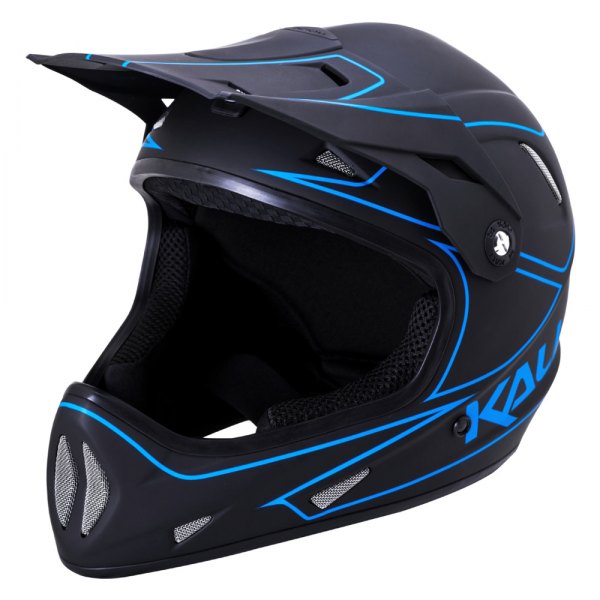 Kali® - Alpine Large Rage Matte Black/Blue Enduro/Full Face Helmet