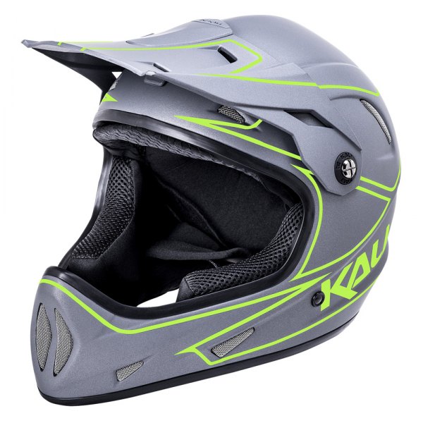 Kali® - Alpine Large Rage Matte Gray/Fluo Yellow Enduro/Full Face Helmet