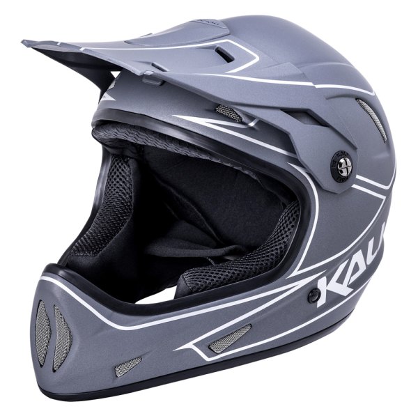 Kali® - Alpine Medium Rage Matte Gray/Silver Enduro/Full Face Helmet