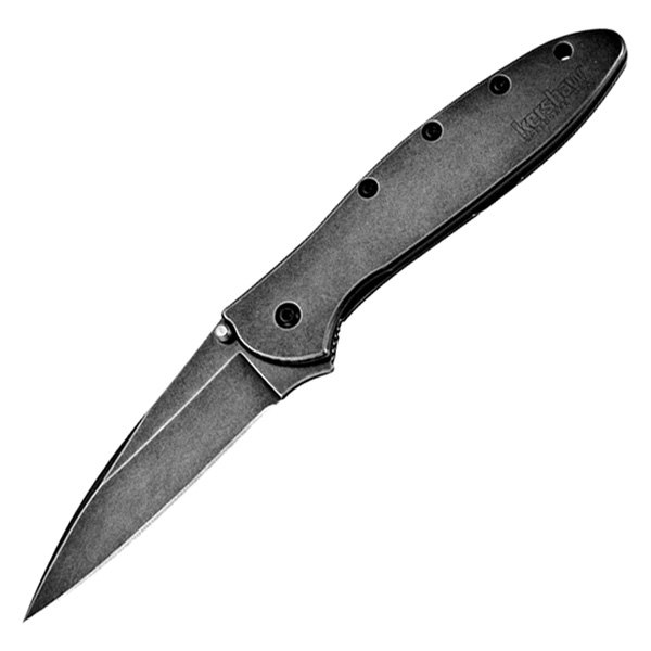Kershaw® - Leek 3" Blackwash Drop Point Folding Knife