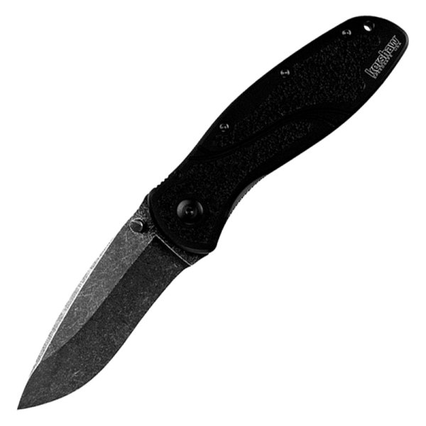 Kershaw® - Blur 3.4" Blackwash/Black Drop Point Folding Knife