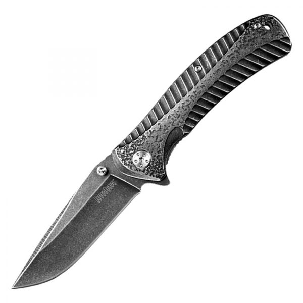 Kershaw® - Starter 3.4" Blackwash Clip Point Folding Knife