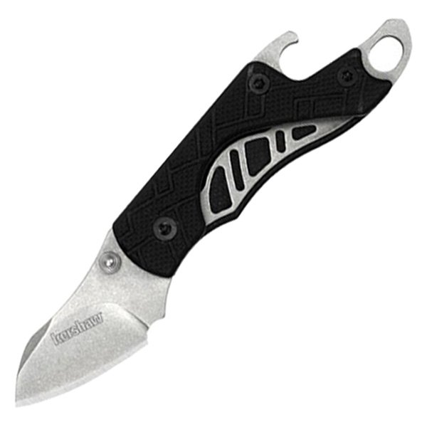 Kershaw® - Cinder 1.4" Drop Point Black Handle Folding Knife