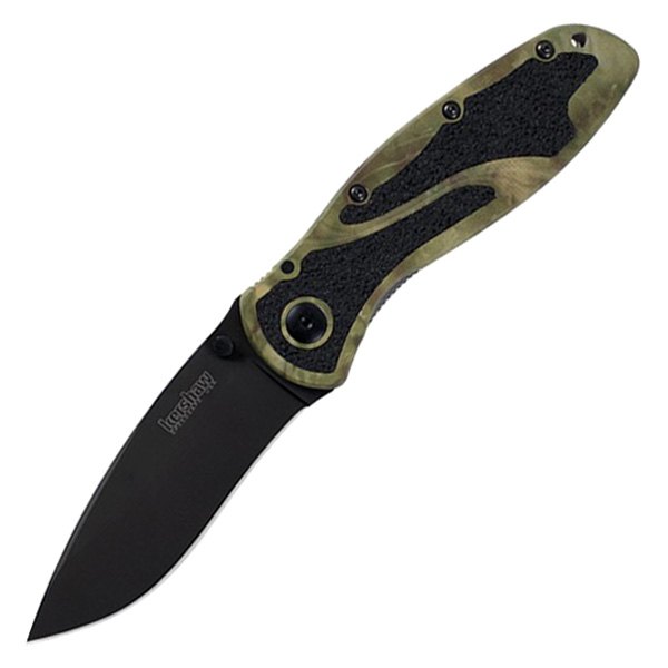 Kershaw® - Blur 3.4" Black/Camo Drop Point Folding Knife