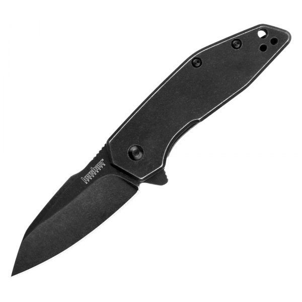 Kershaw® - Gravel 2.5" Blackwash Clip Point Folding Knife