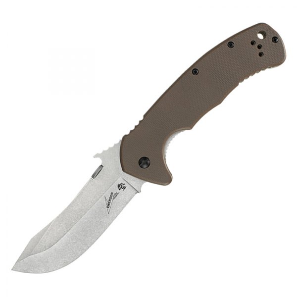 Kershaw® - CQC-11K D2 3.5" Stonewash/Brown Kondrat Style Folding Knife