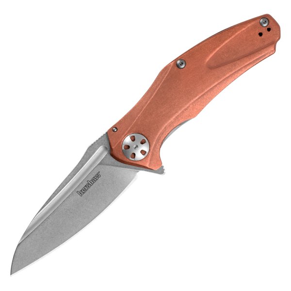 Kershaw® - Natrix 3.25" Stonewash/Brown Drop Point Folding Knife