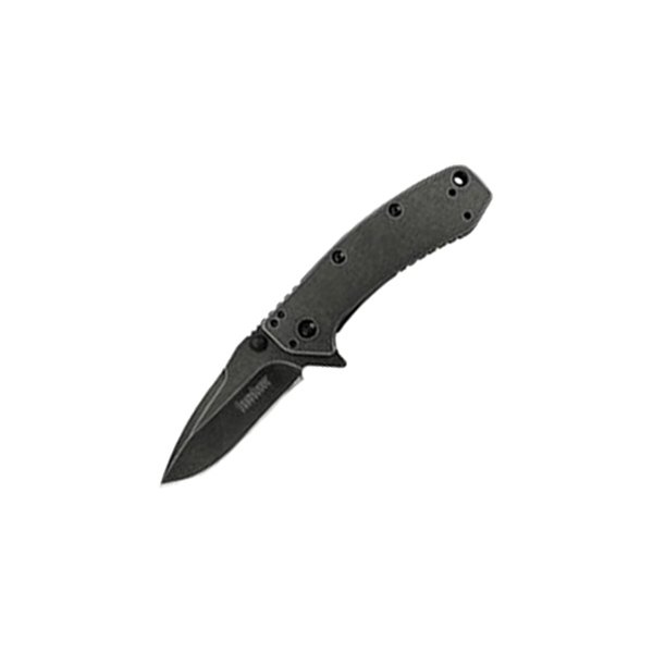 Kershaw® - Cryo 2.75" Blackwash Drop Point Folding Knife