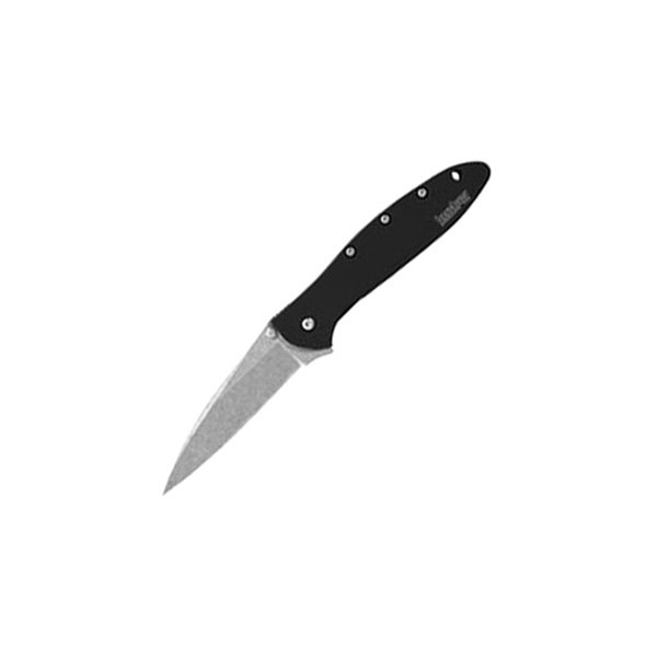 Kershaw® - Leek 3" Silver/Black Drop Point Folding Knife