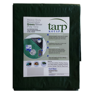 Kotap America® - Heavy-Duty 10' x 12' Poly Tarp