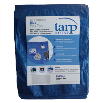 Kotap America® - All-Purpose 15' x 20' Blue Poly Tarp