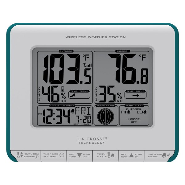 La Crosse Technology® - Blue/White Temperature and Humidity Station