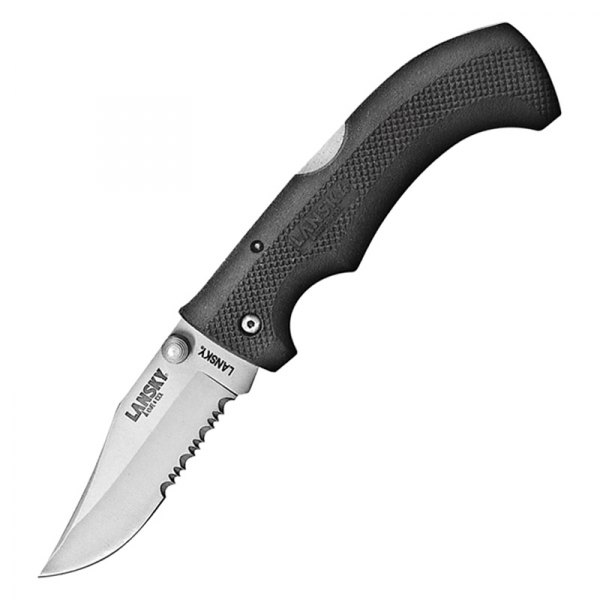 Lansky® - Easy Grip 3.75" Clip Point Serrated Folding Knife