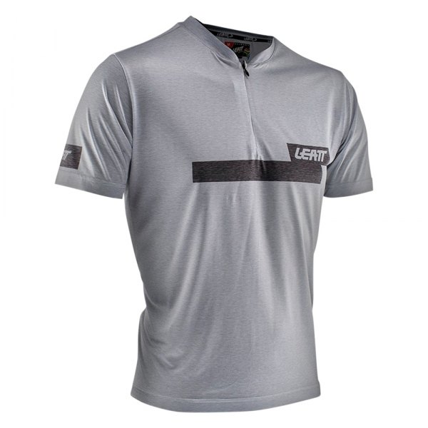 Leatt® - Men's DBX 1.0™ Large Slate Short Sleeve Zip Jersey