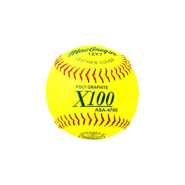 MacGregor® - ASA™ 12" Leather Yellow Softballs