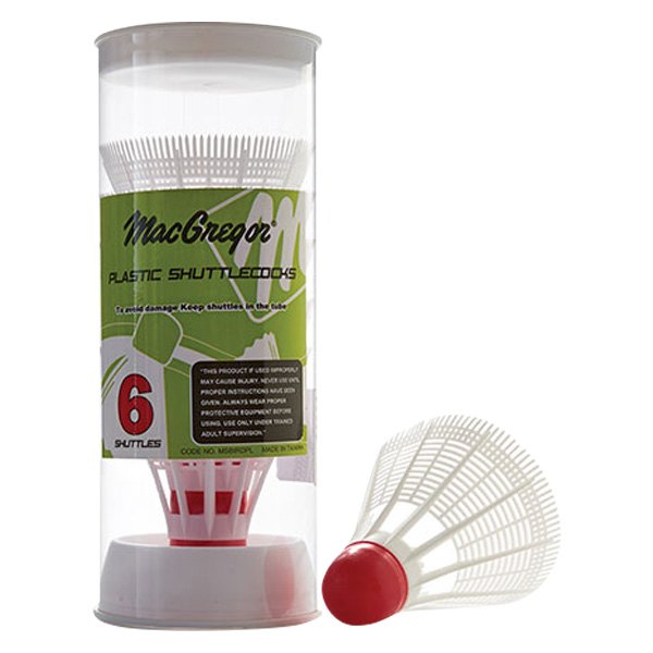 MacGregor® - Economy White Shuttlecocks, 6 Pieces