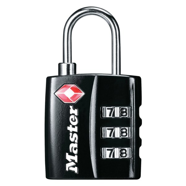 Master Lock® - 1 3/16" Black Combination Luggage Lock