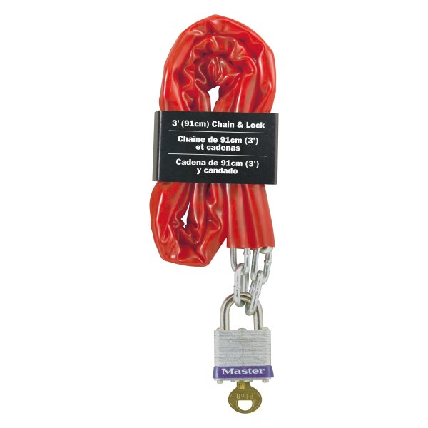 Master Lock® - 3' (4 mm) Red Keyed Bike Chain Lock