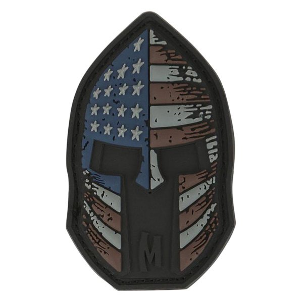Maxpedition® - Stars and Stripes Spartan Helmet 2" x 1.2" Stealth PVC 3D Morale Patch