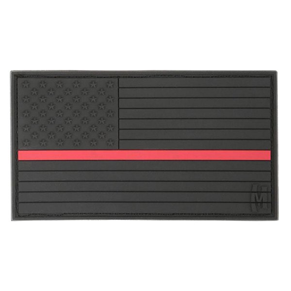 Maxpedition® - U.S. Flag 3" x 2" Firefighter Thin Red Line PVC Normal Orientation 3D Morale Patch