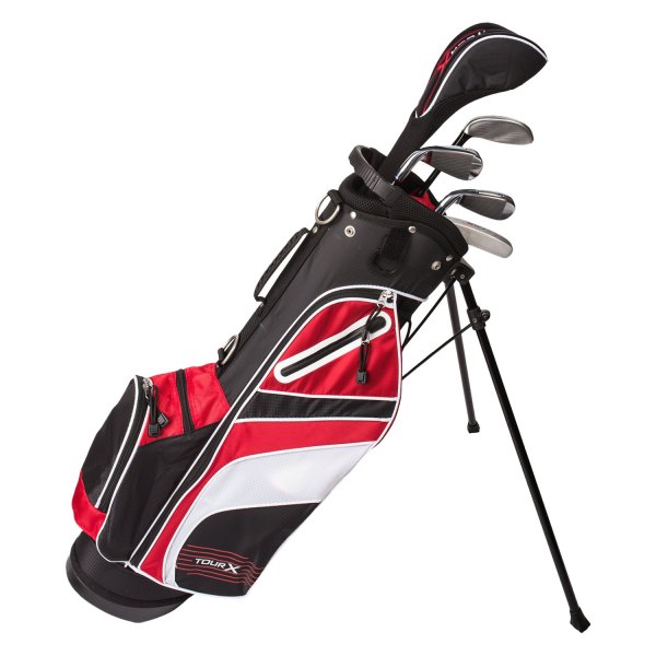 Merchants of Golf® - Tour X Black/Red Left Handed Golf Set for Ages 8-11