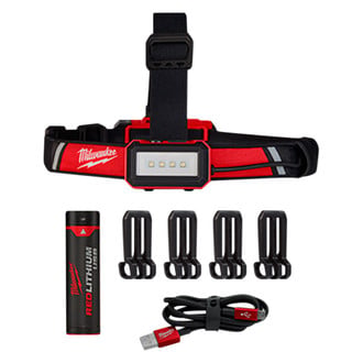 Milwaukee® - 600 lm Low-Profile Black/Red LED Headlamp