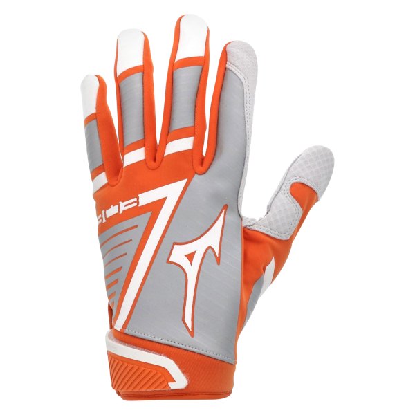 Mizuno® - B-303 Youth Baseball Large Orange/White Batting Gloves