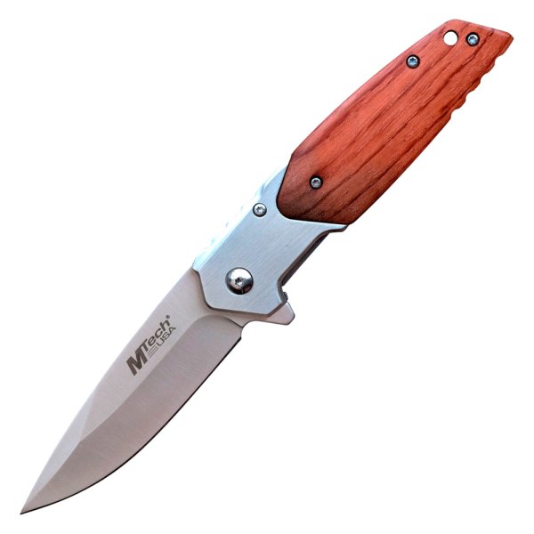MTech USA® - 3.5" Drop Point Wood Handle Folding Knife