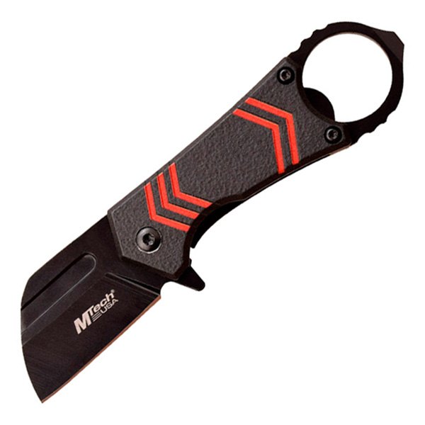 MTech USA® - 1.5" Black/Red Shipfoot Folding Knife