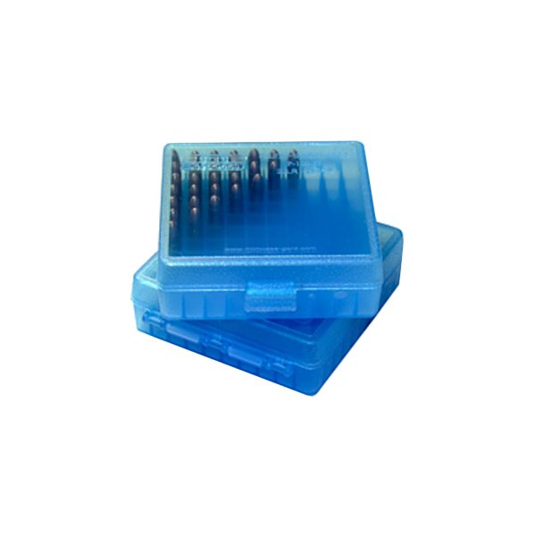 MTM Case-Gard® - RS-100 2.65" 100 Rounds Clear Blue Ammo Box