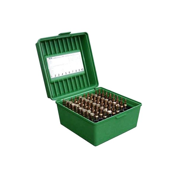 MTM Case-Gard® - Deluxe R-100 Series 100 Rounds Green Ammo Box