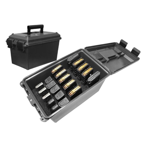 MTM Case-Gard® - 9.3" x 15.3" x 8.8" Black Tactical Magazine Can