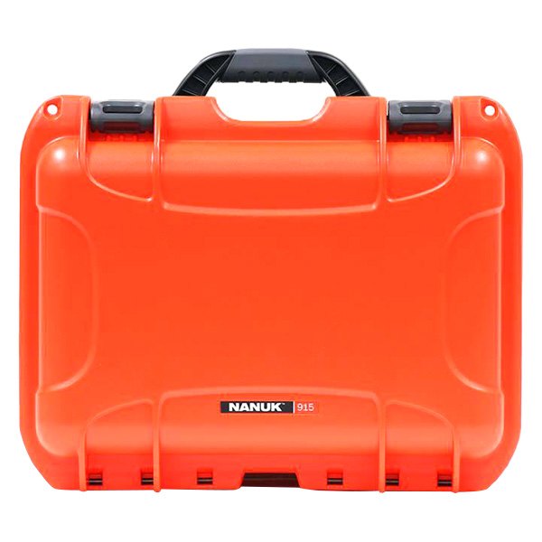 Nanuk® - 915™ 15.4" x 12.1" x 6.8" Orange Hard Case with Padded Divider