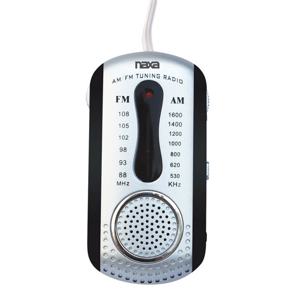 Naxa® - AM/FM Mini Pocket Radio with Built-In Speaker