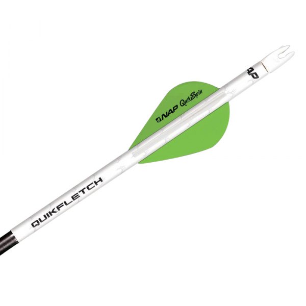 New Archery® - Quikfletch Quikspin™ 2" White/Green Vanes