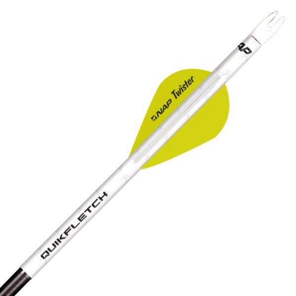 New Archery® - Quikfletch Twister™ 2" White/Yellow Vanes