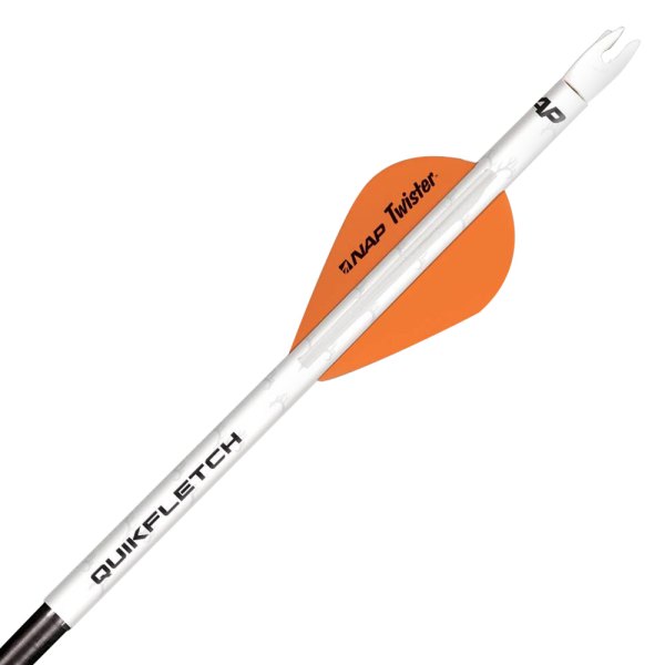 New Archery® - Quikfletch Twister™ 2" White/Orange Vanes