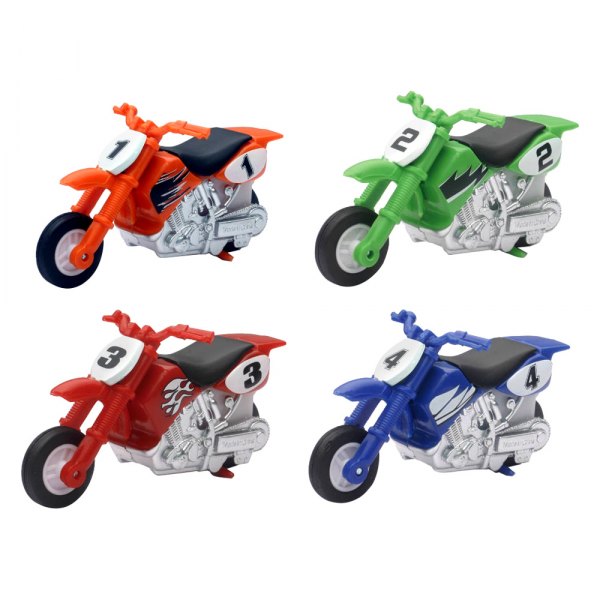 New-Ray® - Replica 1:32 Scale 4 Assorted Mini Bikes Set Pack of 24